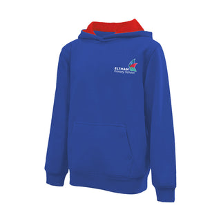 Contrast Lined Hoodie - Royal/Red