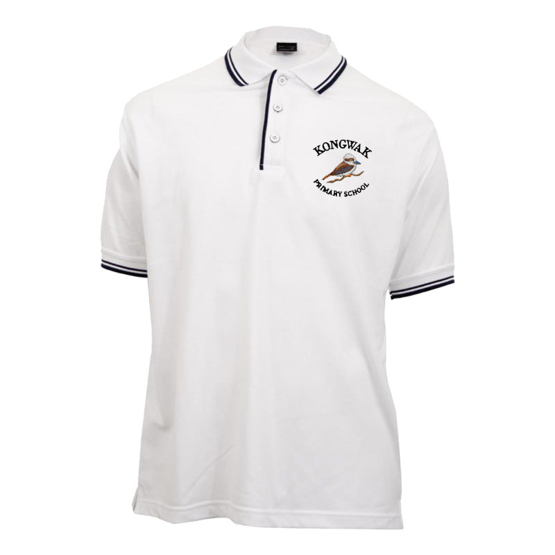 Short Sleeve Polo Shirt - White & Navy